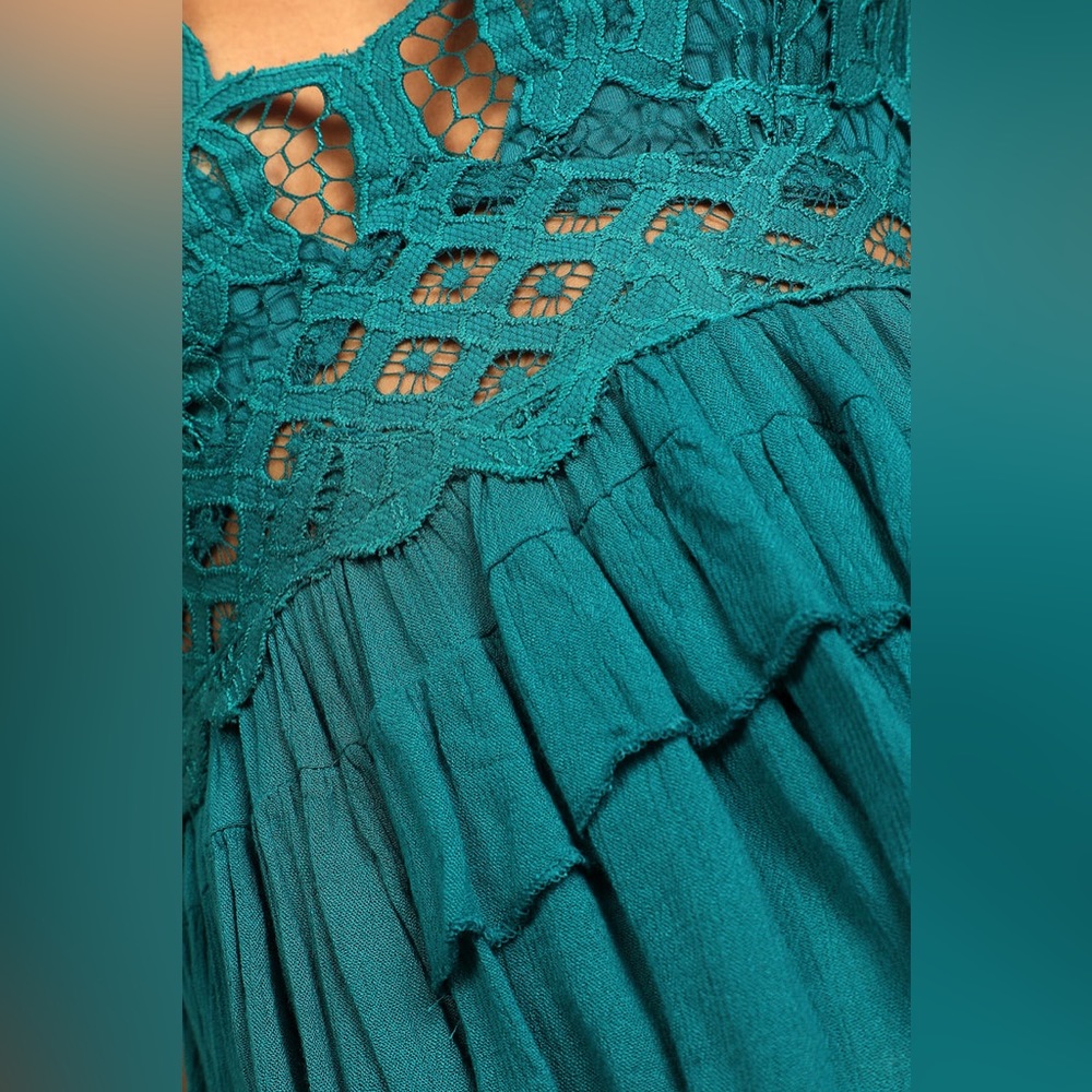 NWT Free People Adella Cami Teal - Picture 5 of 7
